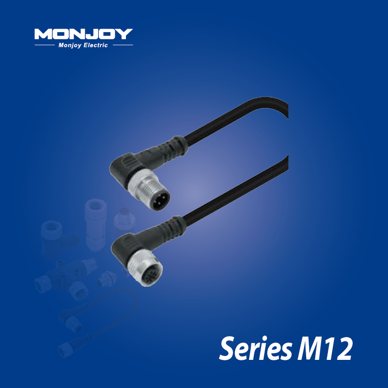 M12*1.0，A標(biāo)準(zhǔn)，彎式，針- M12*1.0，A標(biāo)準(zhǔn)，彎式，孔 澆鑄電纜連接器